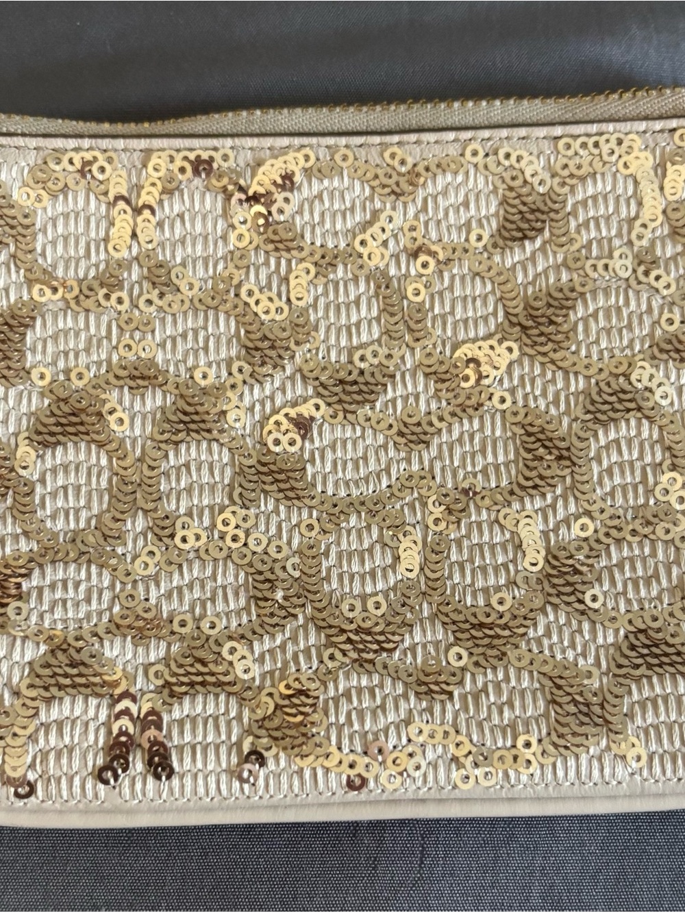 Coach Gold Sequin Women’s wristlet